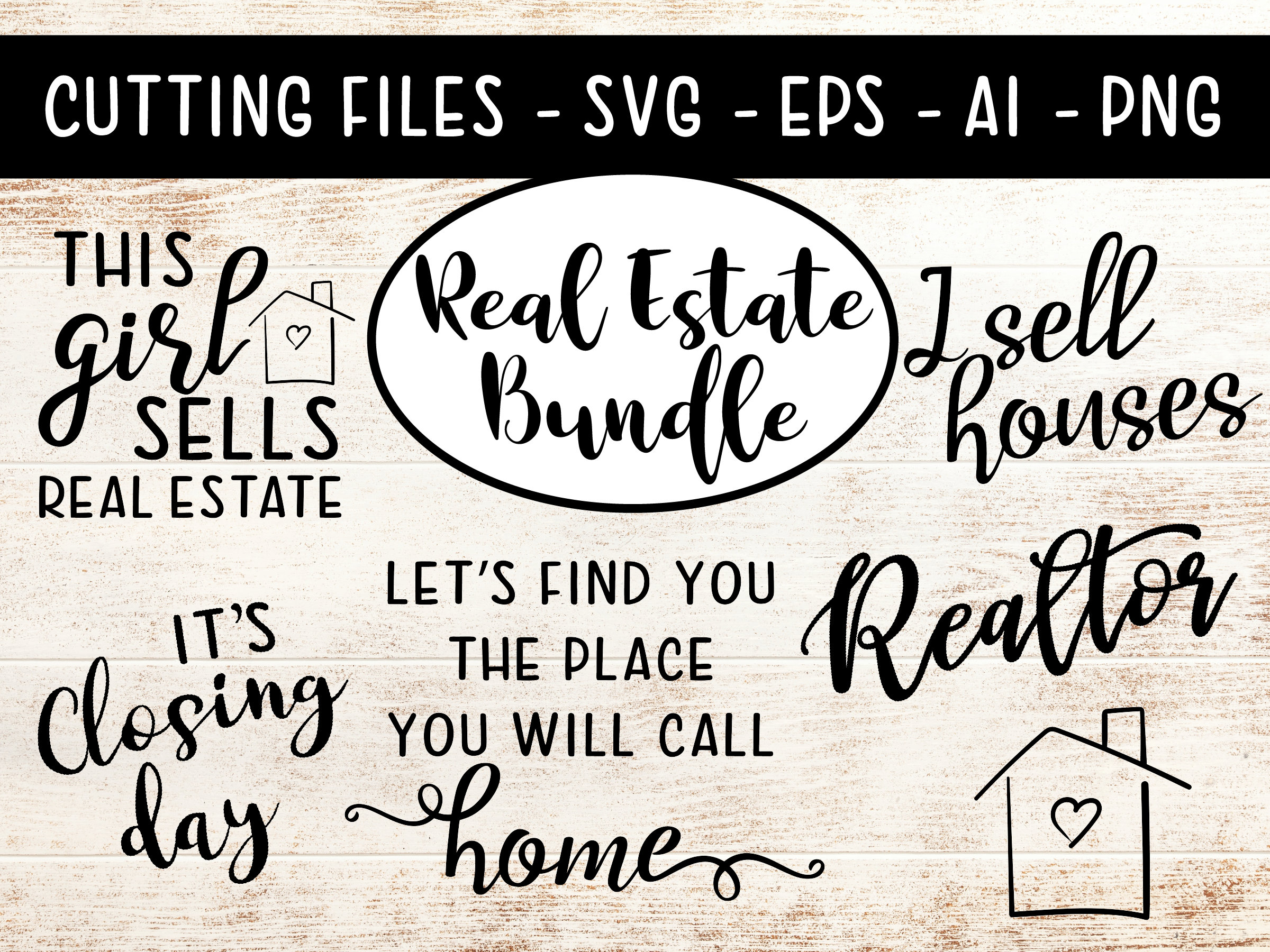 Real Estate SVG BundleRealtor svg png ai epsVector Clip Art Etsy