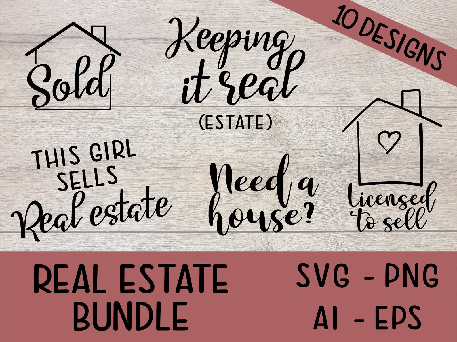 Real Estate SVG Bundlerealtor Svg Png Ai Epsvector Clip Art - Etsy
