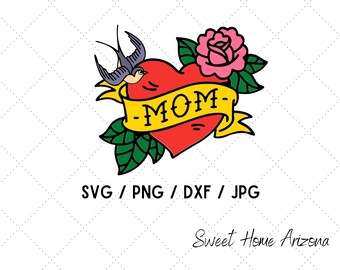 Download Mom Heart Tattoo Svg Etsy