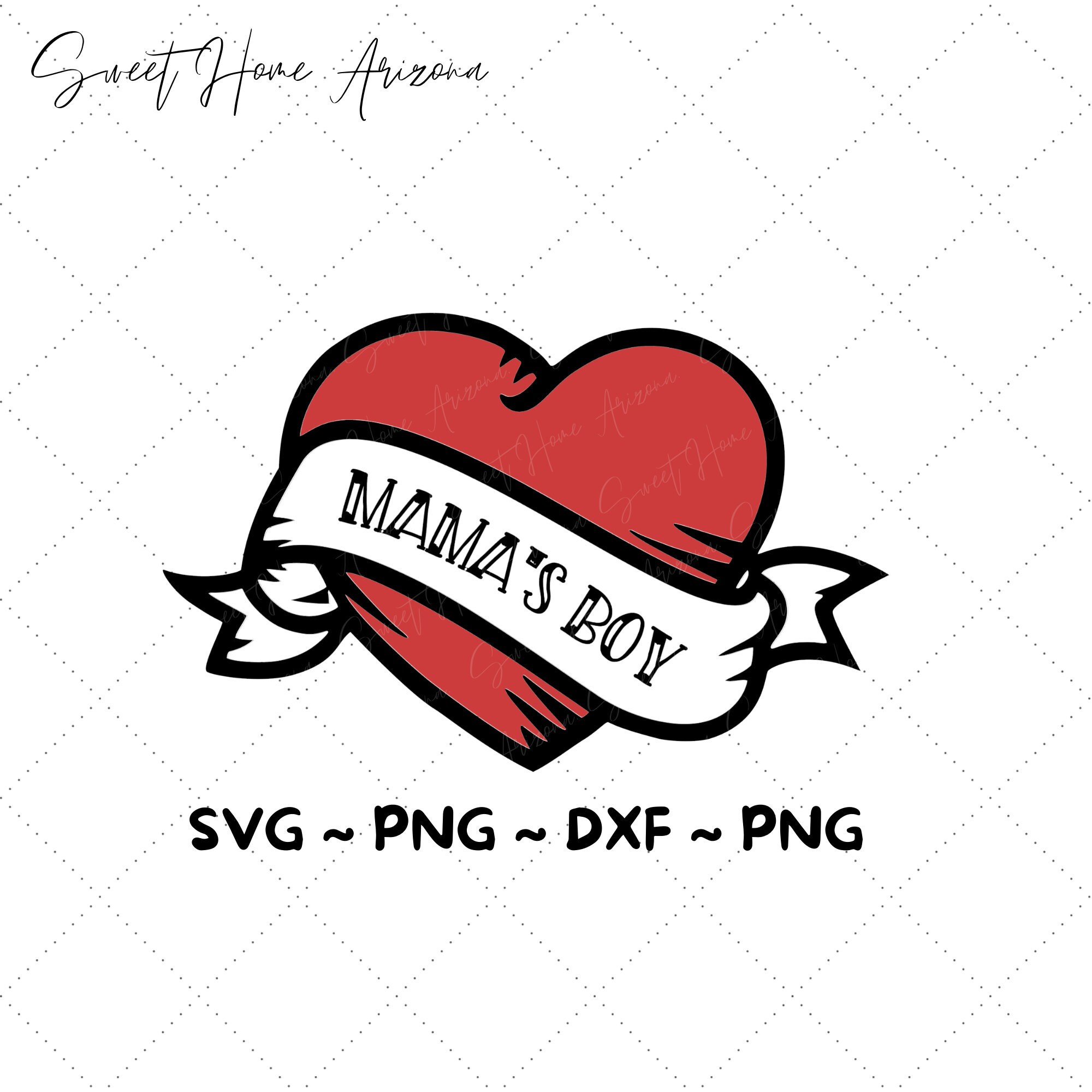 Download Mama S Boy Svg Valentines Day Svg Vintage Mom Tattoo Etsy