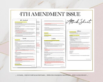 Law School Attack Sheet: Crim Pro 4th Amendment Issue
