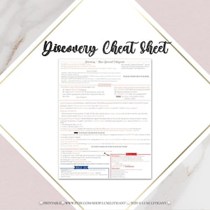 Civil Procedure Cheat Sheet: Discovery | Non-Editable PDF