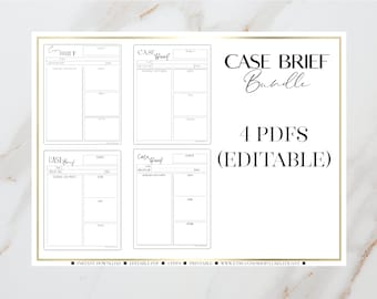 Law School Editable PDF Case Brief 2022 Template (DIGITAL DOWNLOAD)