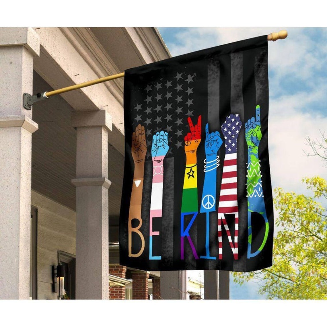 Be Kind American Flag Kindness Flag Equality Flag LGBT BLM Etsy