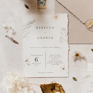 floral wedding invitation