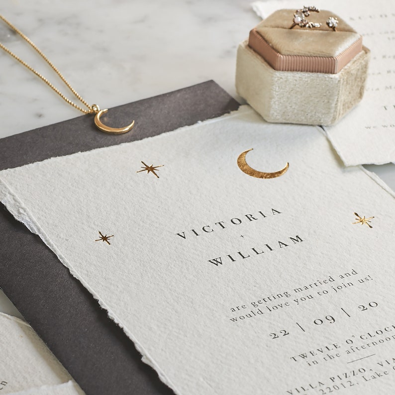 celestial wedding invitation