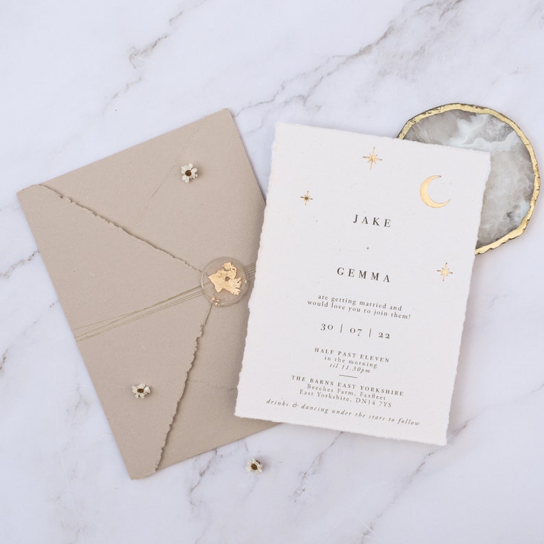 celestial wedding invitation