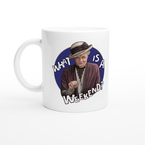 Maggie Smith Dowager Countess Downton White 11oz Ceramic Mug