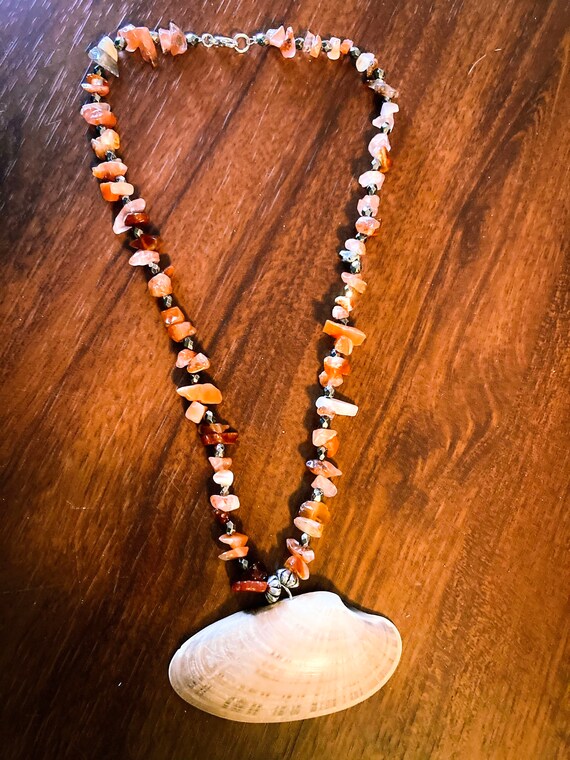 Seashell Beaded Necklace Beach Jewelry Shell Necklace