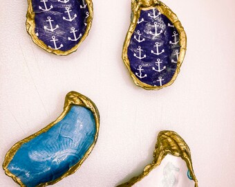Anel de ostra/pratos de joias para armazenamento de joias prato de joias de ostra