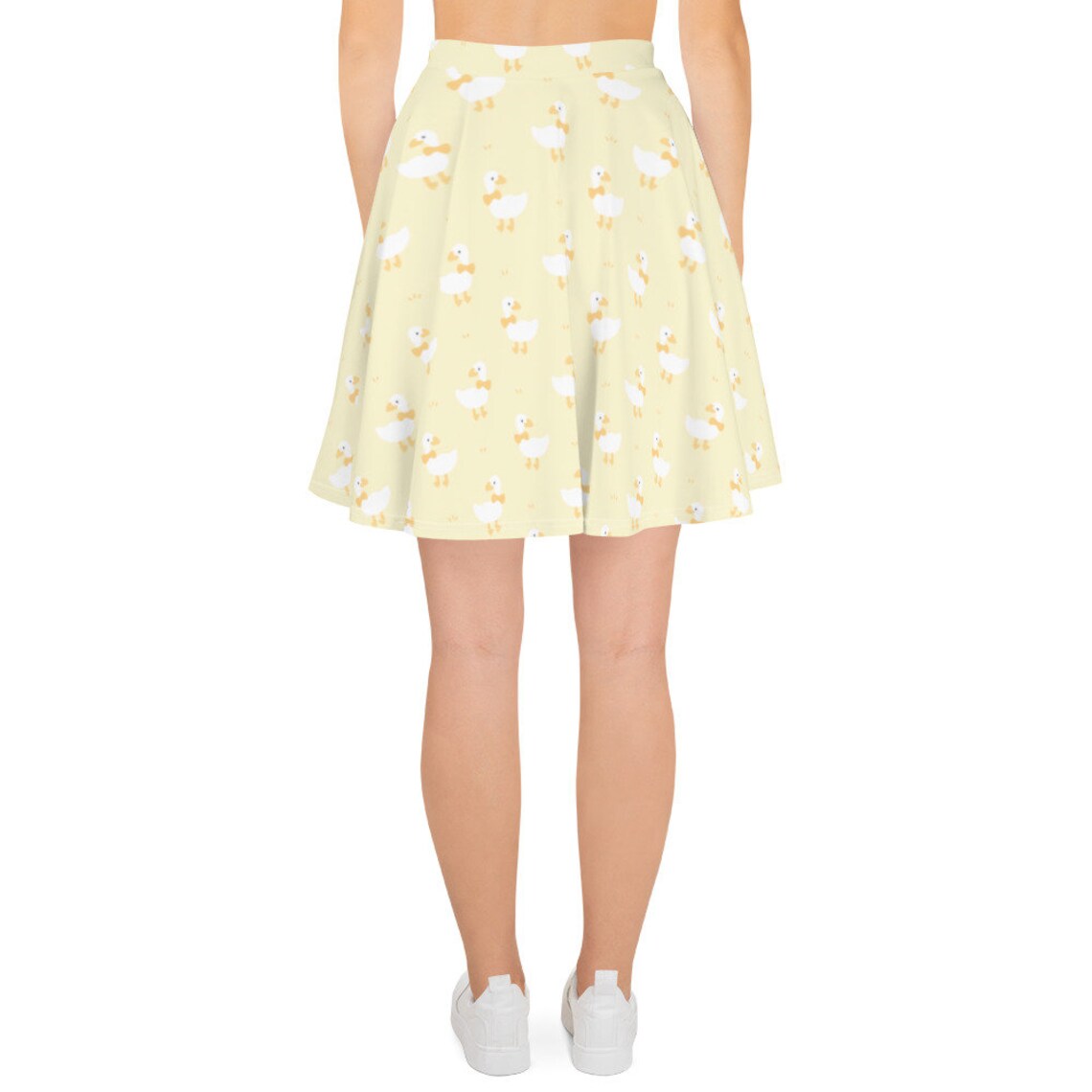 Cottage Core Cute Duck Pattern Skater Skirt Yellow Duck Skirt | Etsy