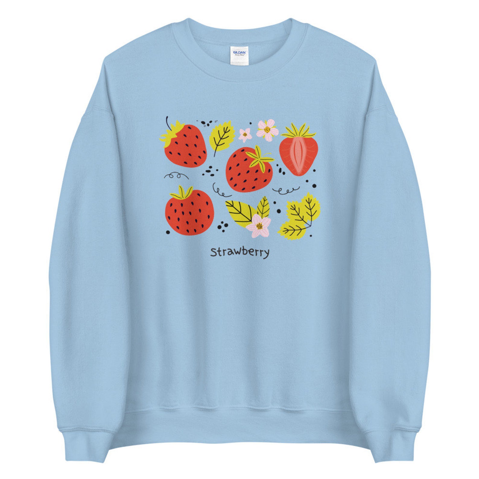 Cute Kawaii Strawberry Japanese Sweatshirt Kawaii Clothing Etsy