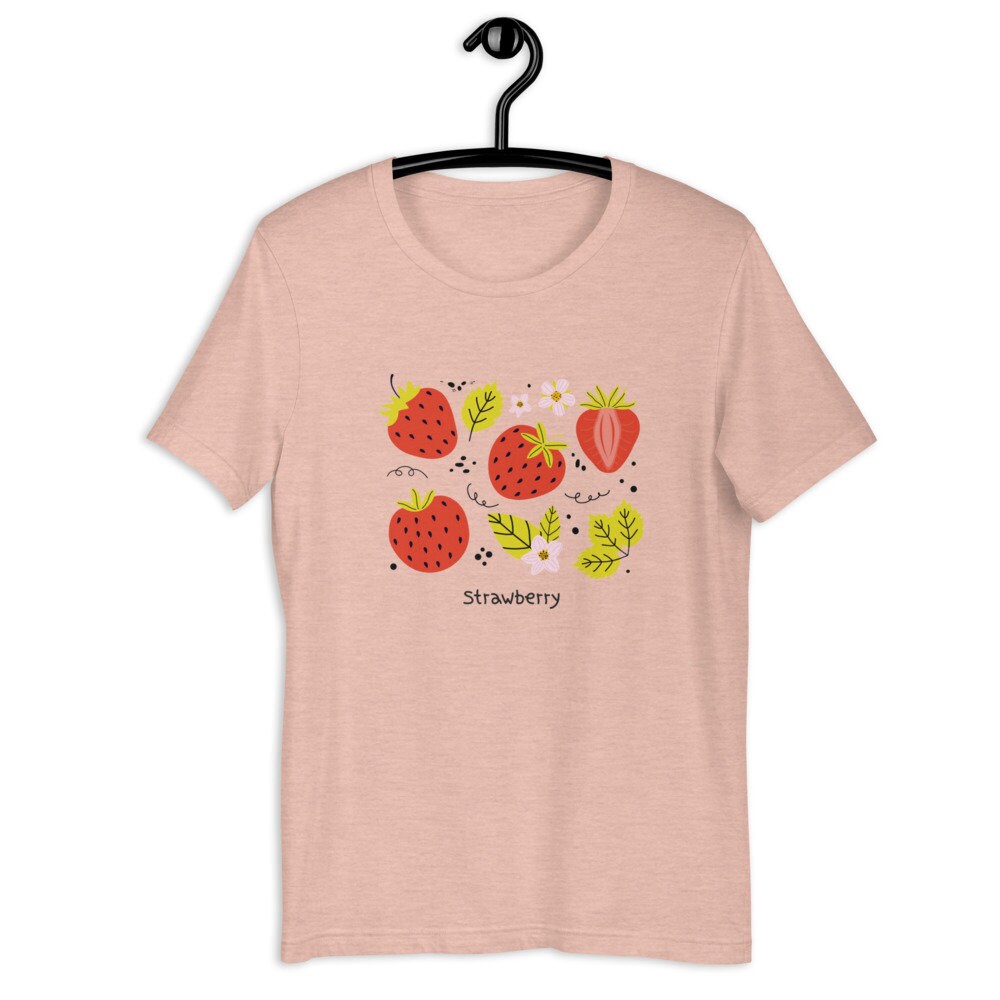 Kawaii Strawberry Shirt Kawaii Shirt Aesthetic Clothing Kawaii | Etsy