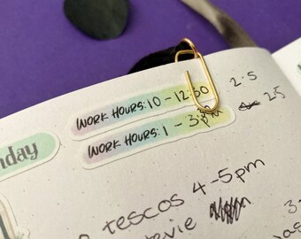 Work Stunden Tracker Aufkleber für Bullet Journals und Planer