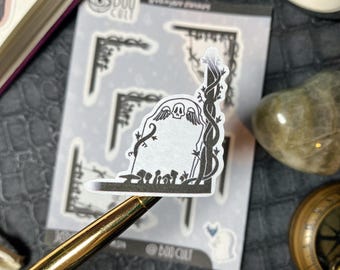 Friedhof untere Ecken Aufkleber Blätter für Planer, Journaling, Junk Journals, Scrapbooks, und Kalender