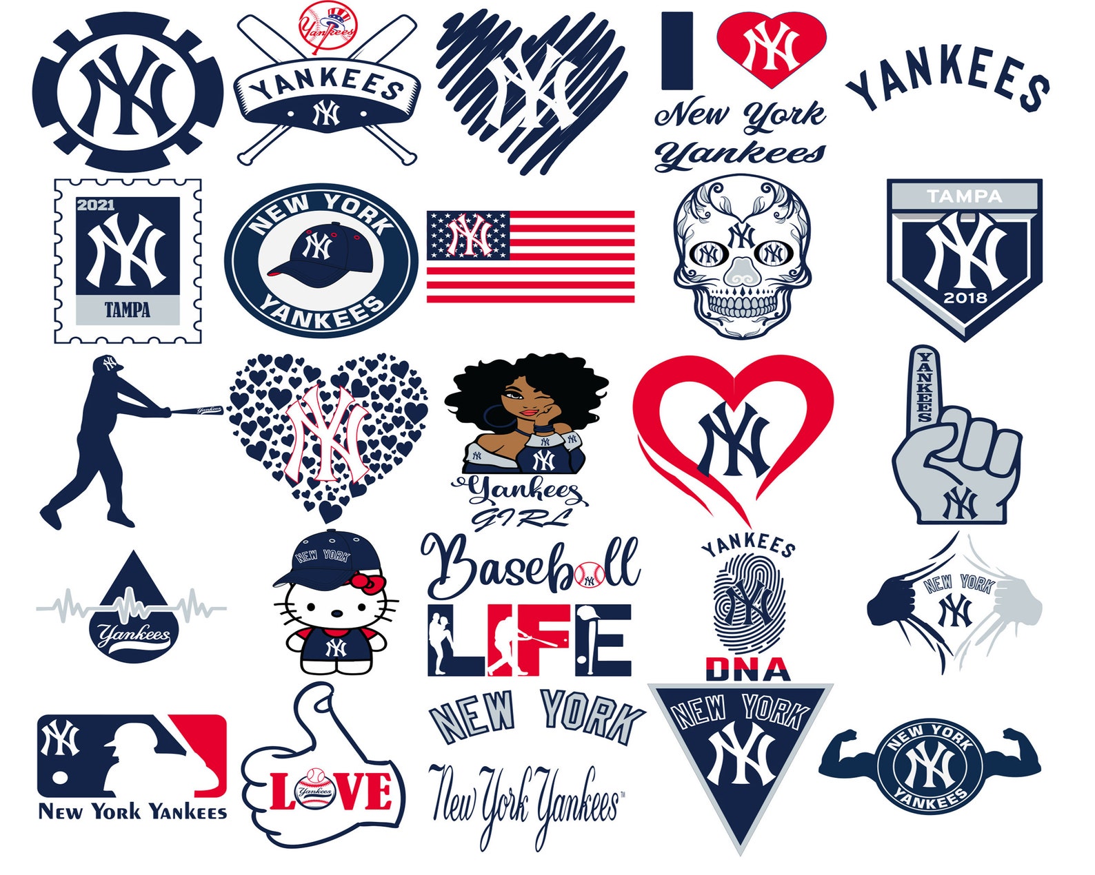 New York Yankees Svg File Yankees Logo Svg Mlb Team Logo Svg Etsy