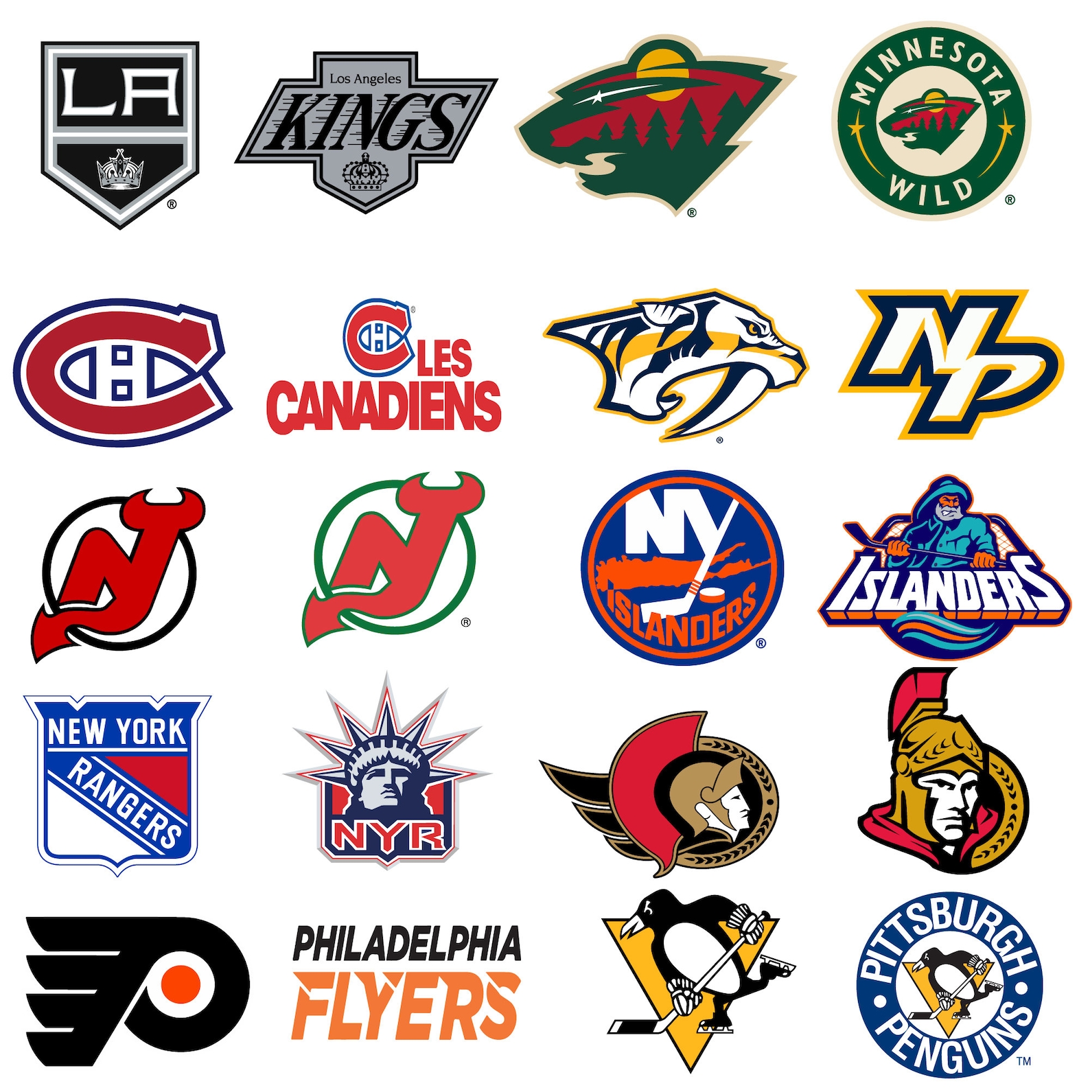 NHL Team Logo SVG Bundle All NHL svg files for Cricut Hockey Etsy
