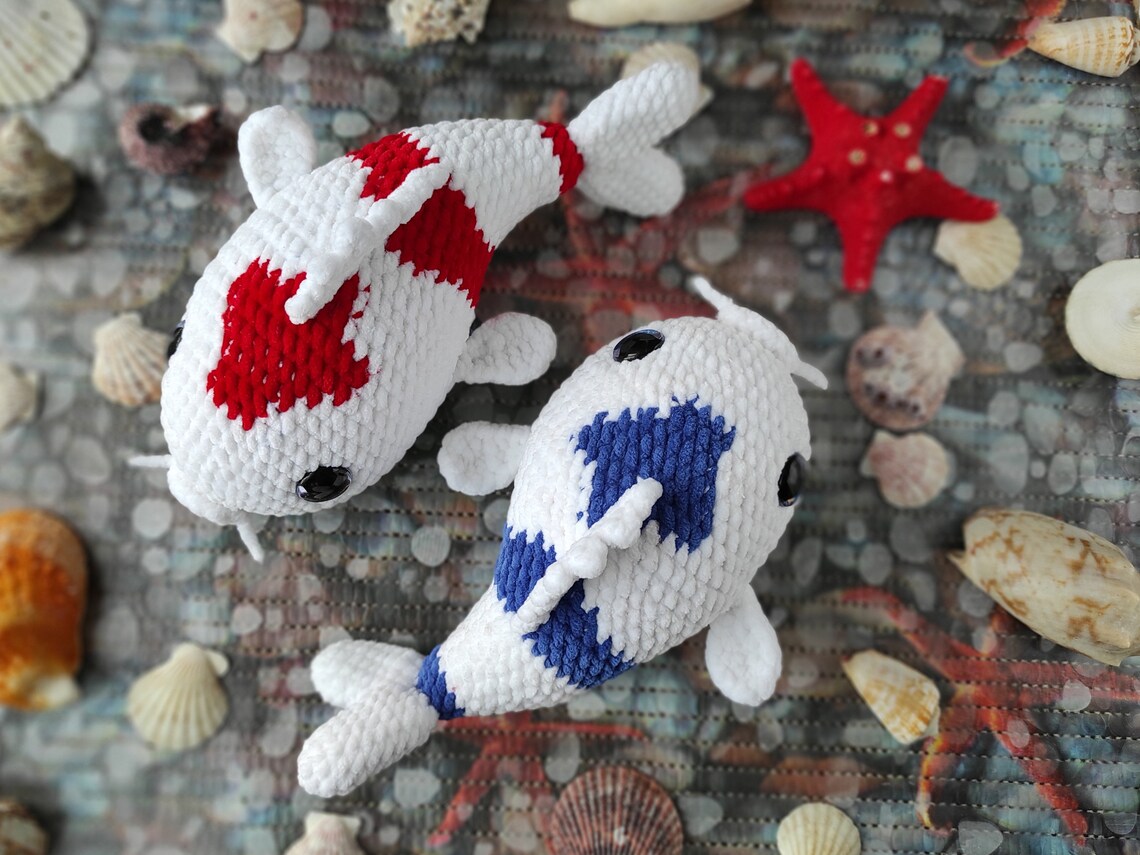 Stuffed Toy Couple Koi Carp Fish Toy Handmade Toy Koi Cute Etsy