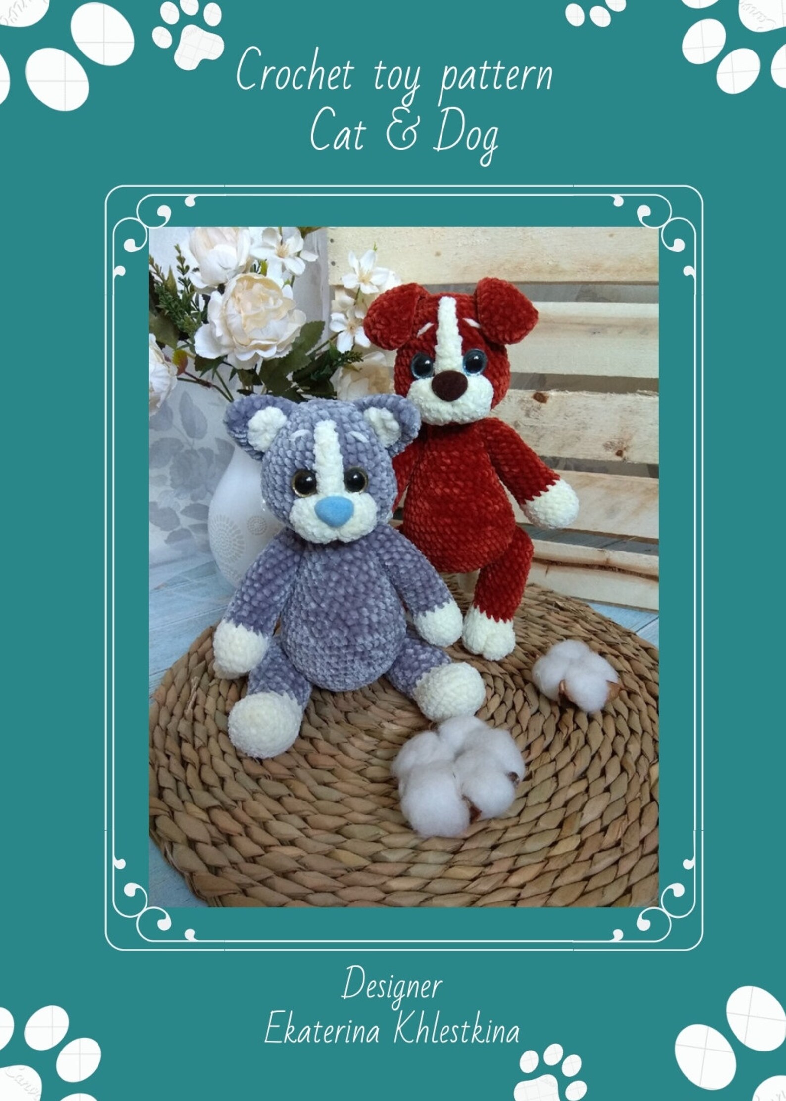 Cat & Dog crochet pattern Crochet pattern Pets Crochet Etsy
