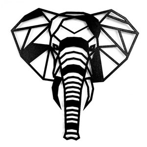 Olifant - Elephant - Wood - Wall Decoration - Wooden Animal Head - Houten Dierenkop - Decoration for on the wall!