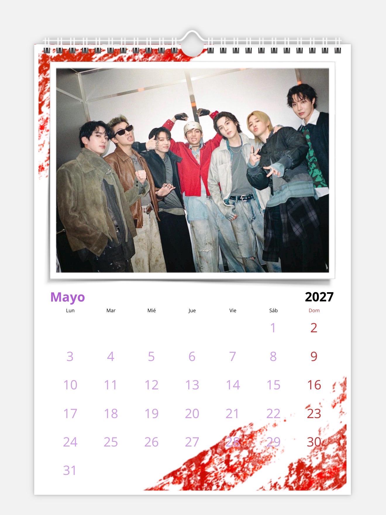 BTS 2027 Wall Calendar, A4 Calendar - Etsy