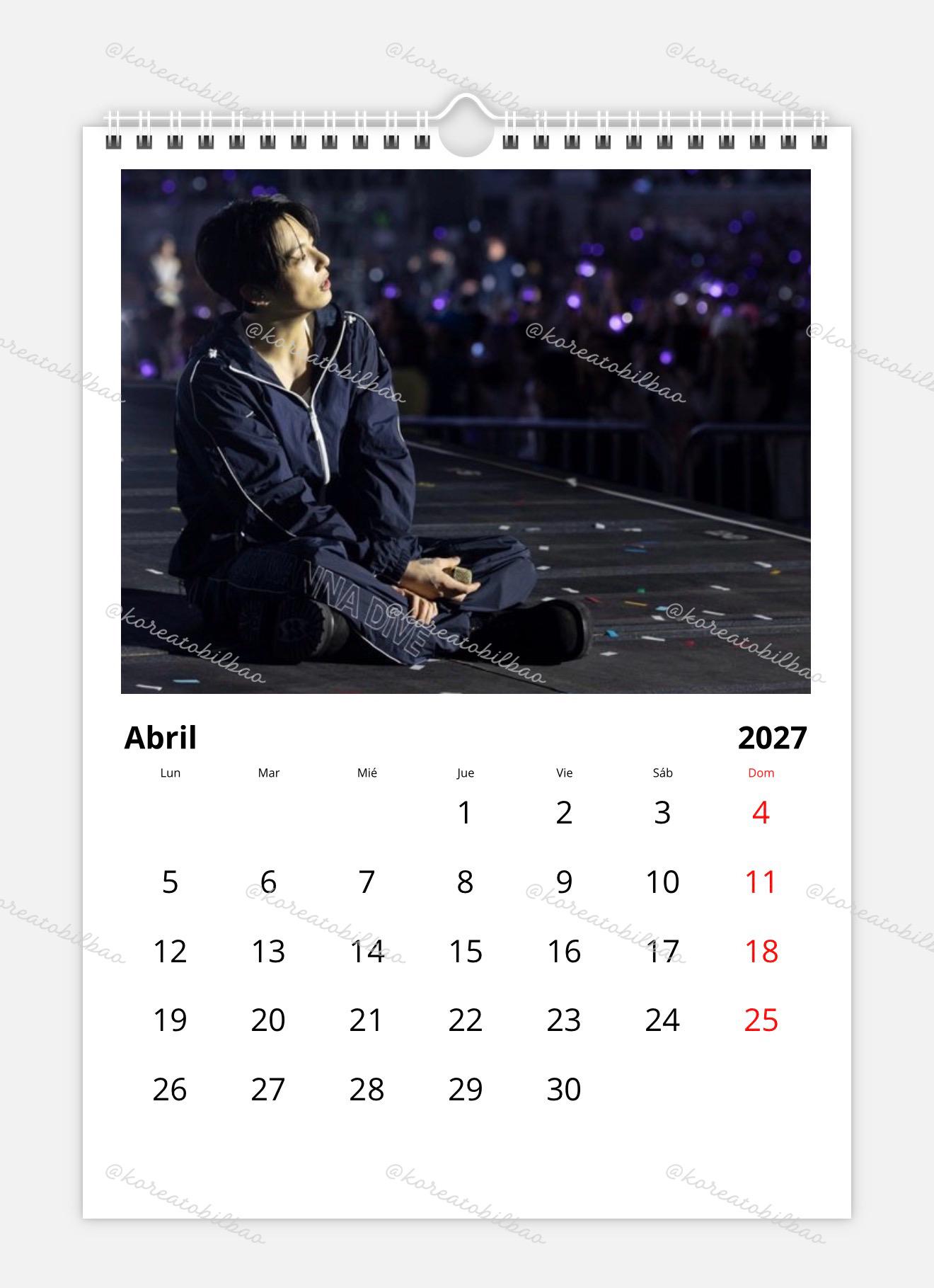 グクカレンダー Jung Kook Tour Calendar BTS JK 2027 Calendar - Etsy