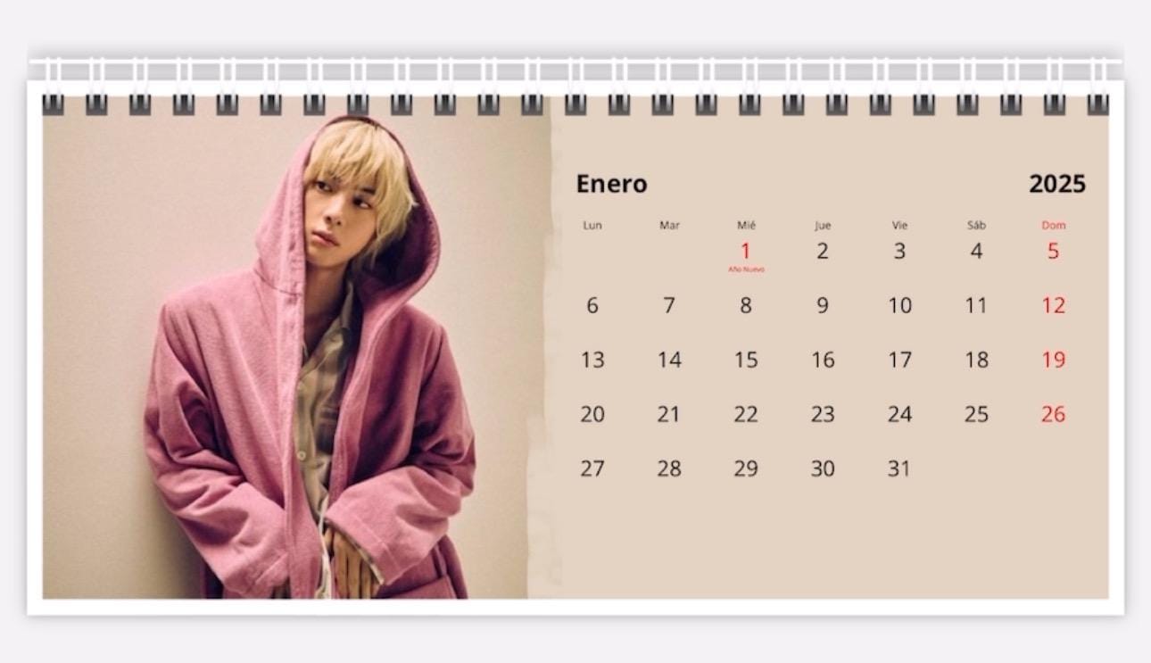 Jin 2025 Calendar BTS Calendar - Etsy