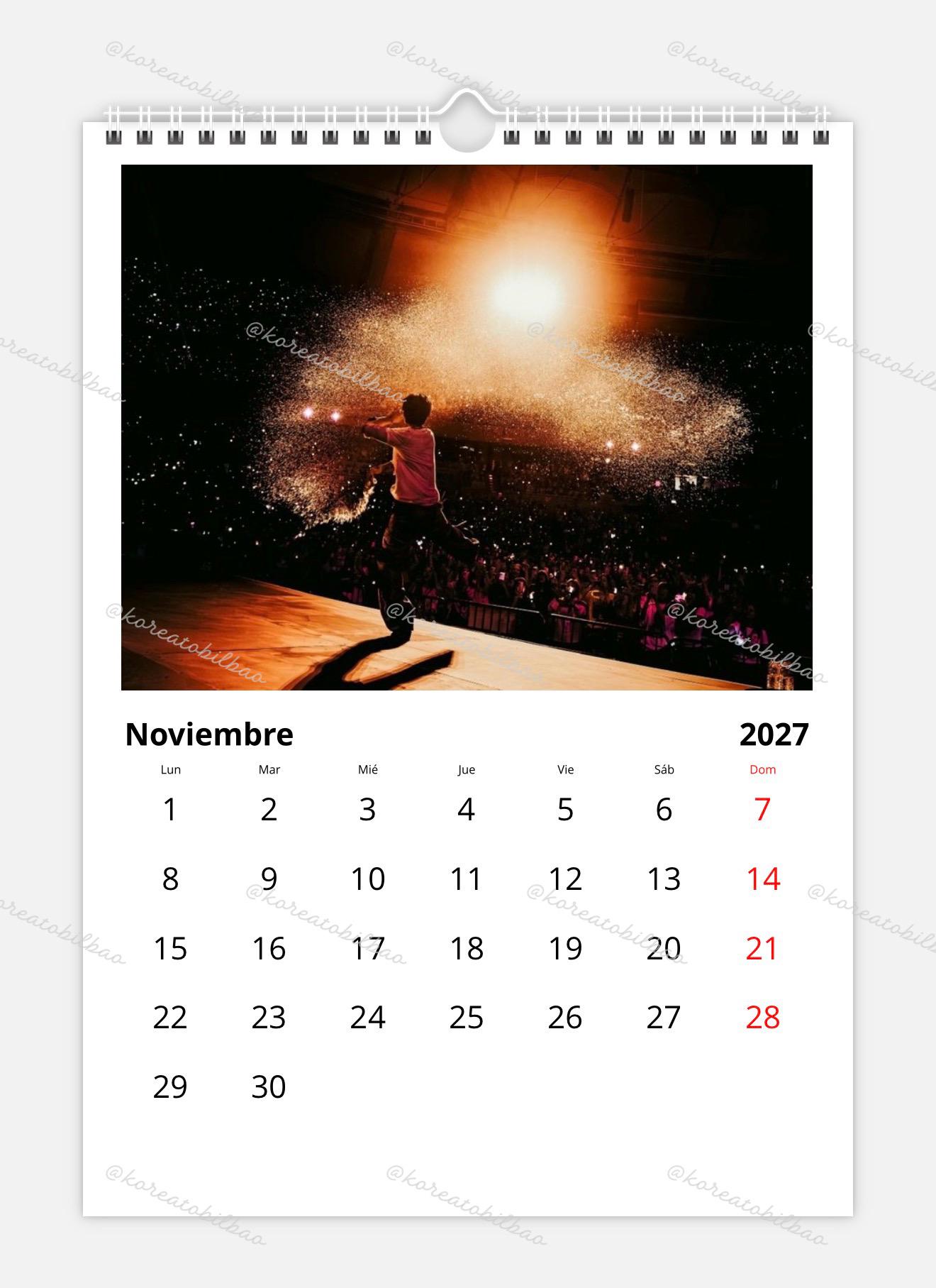 Jung Kook Tour Calendar BTS JK 2027 Calendar - Etsy