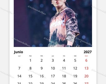 Jung Kook Tour Calendar BTS JK 2027 Calendar - Etsy