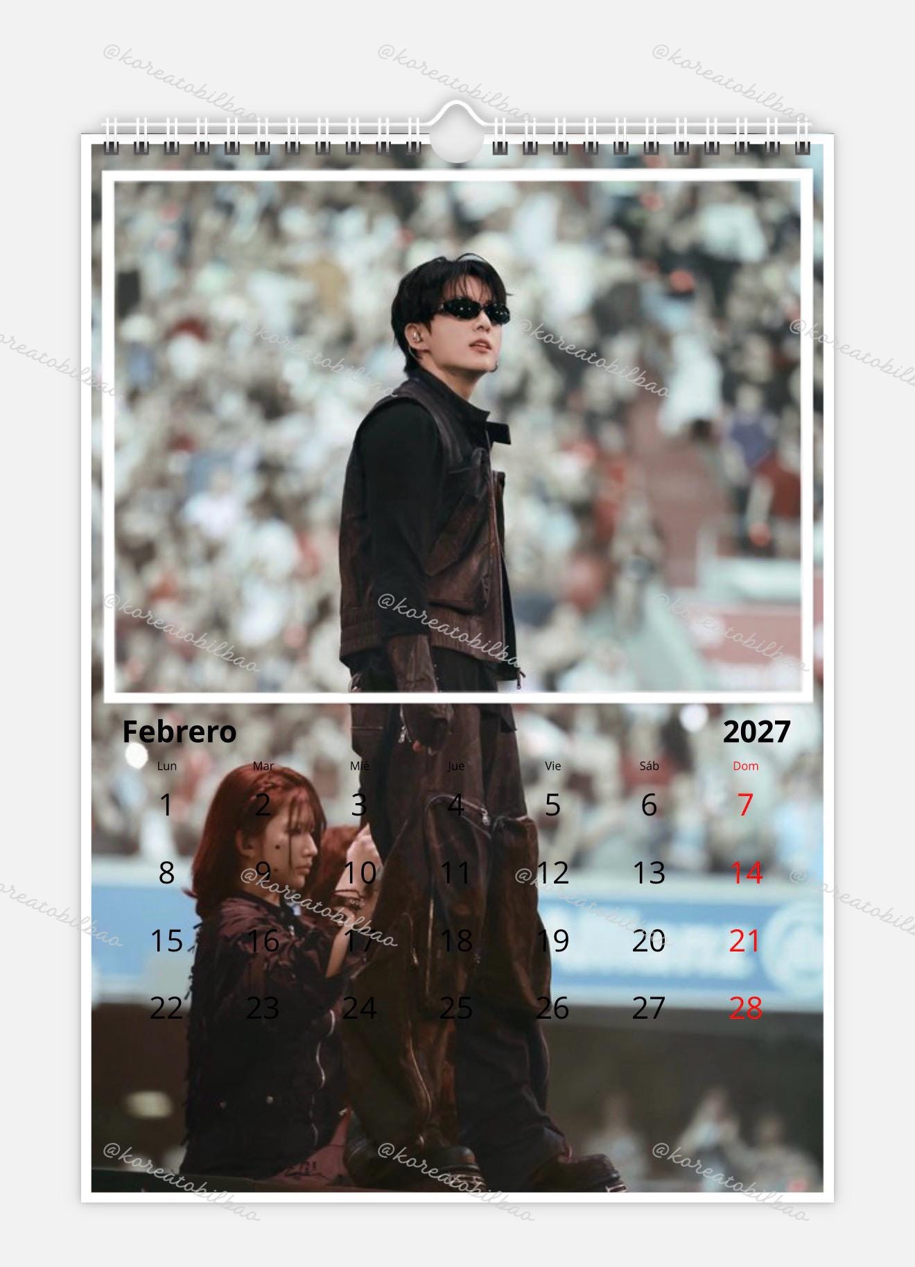 Jung Kook Tour Calendar BTS JK 2027 Calendar - Etsy