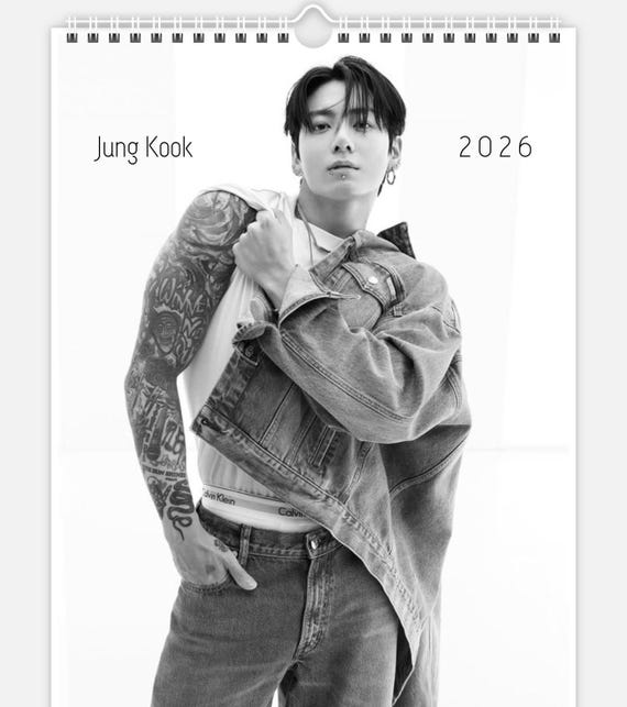 Jung Kook 2026 A4 Wall Calendar - Etsy