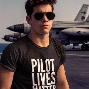 Pilot Lives Matter T-Shirt, Helicopter Pilot Black Shirt, Aviators Shirt