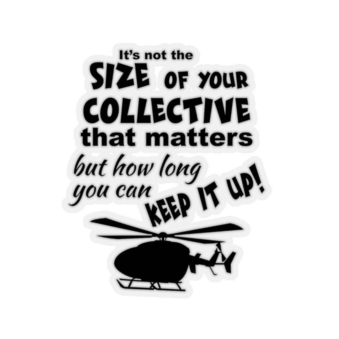 Funny Stickers Not the Size That Matters Helicopter Pilot Stickers