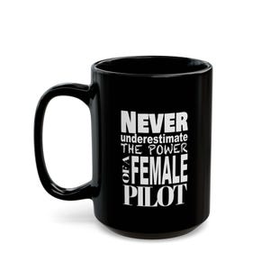 Funny Female Pilot Mug, Aviation Enthusiast Coffee Cup, Pilot Gift Idea, Airplane Lover Tea Mug, Aircraft Pilot Present, Flight Attendant