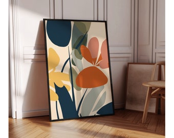 Abstract Floral Print | Boho Botanical Wall Art