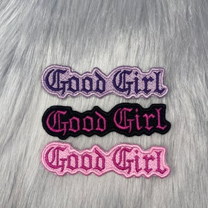 Good Girl-patch - geborduurde patches, NSWF, feministische patch, alternatief cadeau, kousvuller, patches voor jassen, gothic-patch, opstrijkbaar
