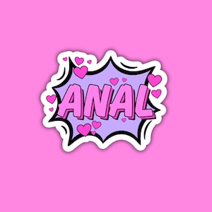 Anal Hearts Holographic Sticker - Cheeky Sticker, Kinky Sticker Feminist Sticker, Sex Positive Sticker, Gift for Her, Laptop Sticker