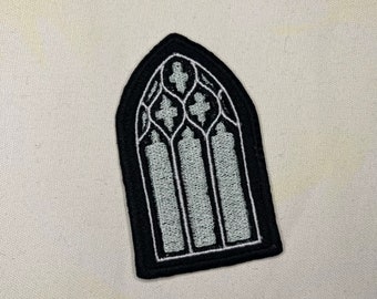 Cathedral Gothic Window Patch - Medieval, Spiritual, Gift, Halloween, Christmas, Alternative, Spooky, Church, Grunge