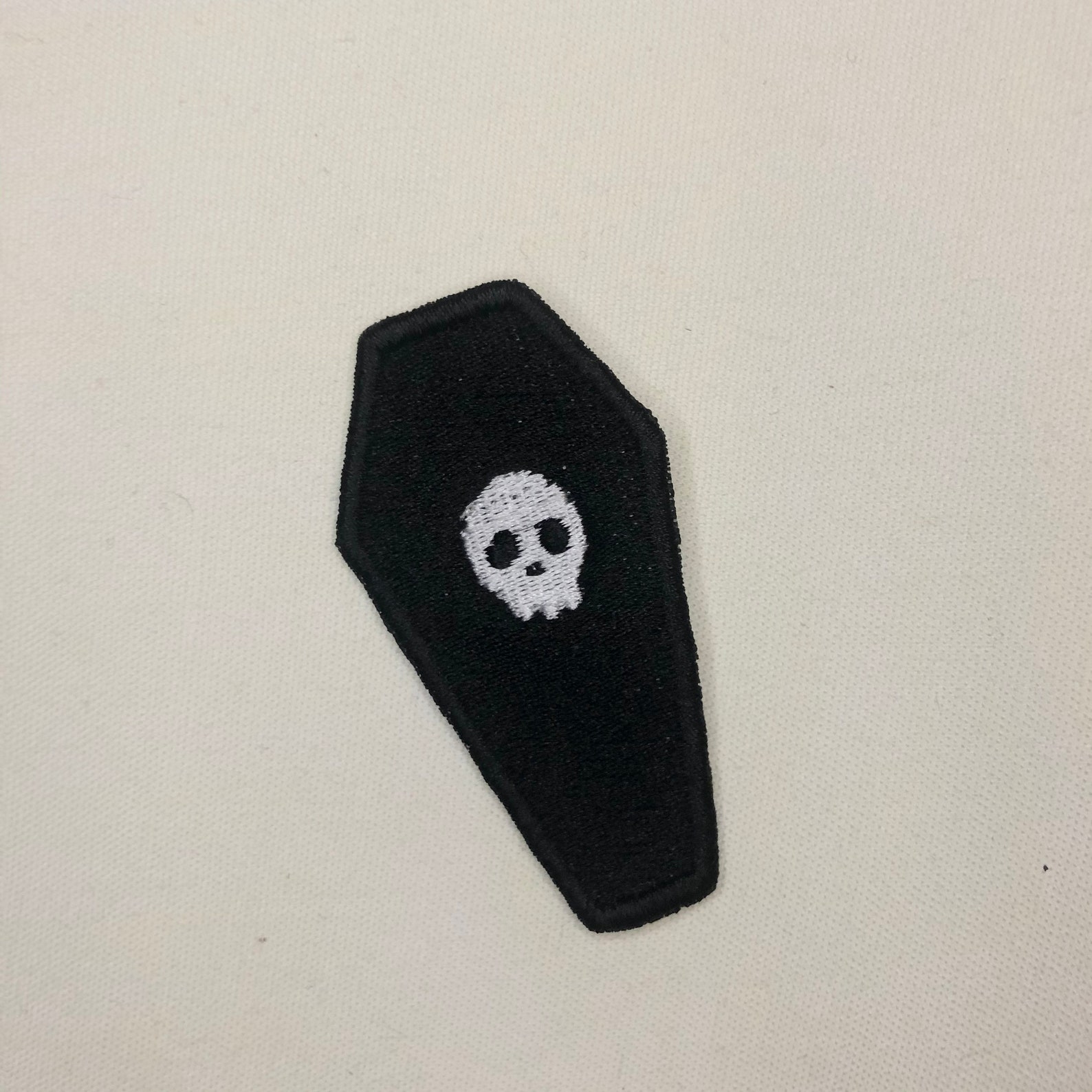 Coffin and Skull Patch Embroidered Patches Goth Patch - Etsy
