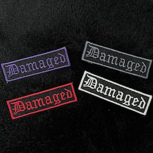 Damaged Patch - Embroidered Patch, Alternative, Grunge, Spooky, Witch, Sew On, Iron On, Gift, Patches for Jackets