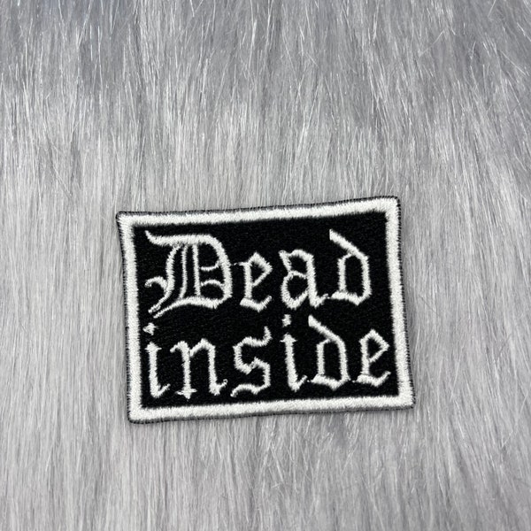 Dead Inside Gothic Patch - Devil, Horror, Life and Death, Patches for Bags and Jackets, Battle Vest, Metal Patches, Iron On