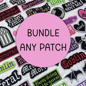Pakket met patches op maat – Kies je eigen patches voor jassen, tassen en hoeden.