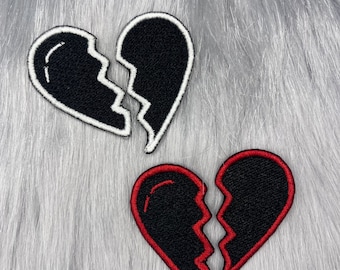 Gem Heart Sticker Embroidered Patches Clothing Badges Hippie Red Heart  Human Organs Patch Iron on Patches