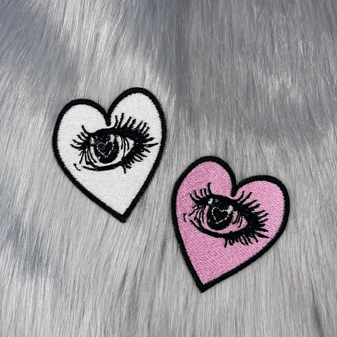Anime Heart Eye Patch Embroidered Patches Iron on Patch Etsy UK