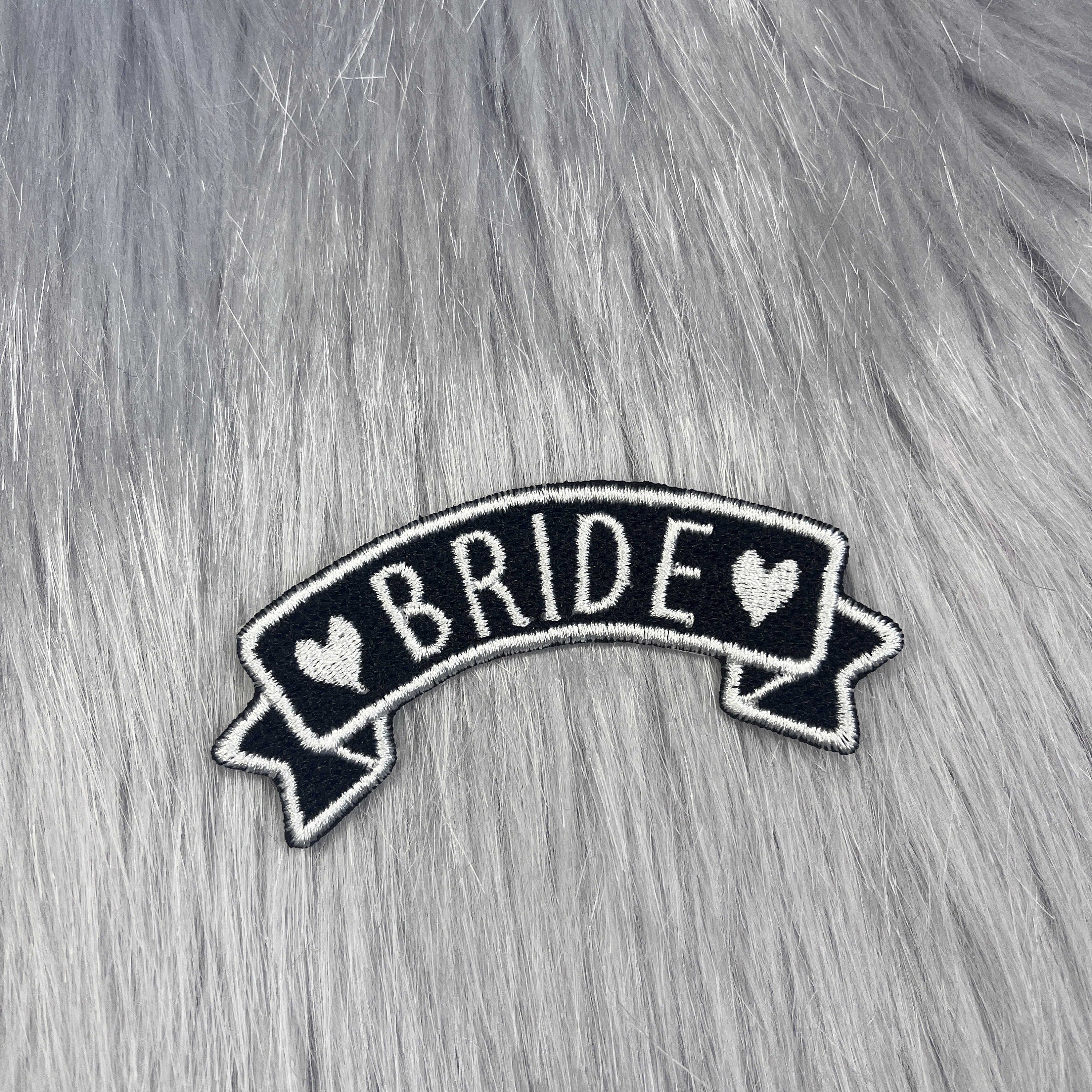 Embroidered Iron On Wedding Patch Sew On Badge Bride in Dress Groom Decoration