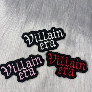 Villain Era Patch - Main Character Energy, Self-Love, Grunge Patch, Gothic Patch, Spooky Patch, Halloween Patch, Iron On Patch, Emo Patch