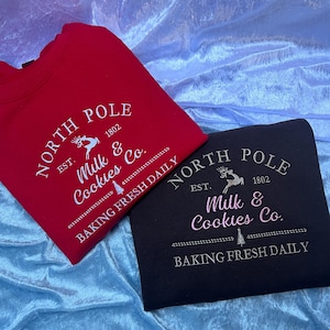 North Pole Christmas Sweatshirt: Milk & Cookies Co.