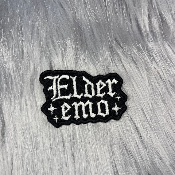 Elder Emo Patch - Gothic Iron On Patch