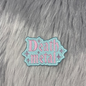 Parche termoadhesivo pastel de death metal: aplique gótico espeluznante