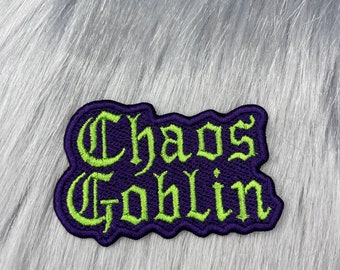 Chaos Goblin Patch - Gothic Patch, Emo Patch, Biker Patch, ADHD Patch, Autistic Patch, AuDHD Patch, Funny Patch, Alternative Gift